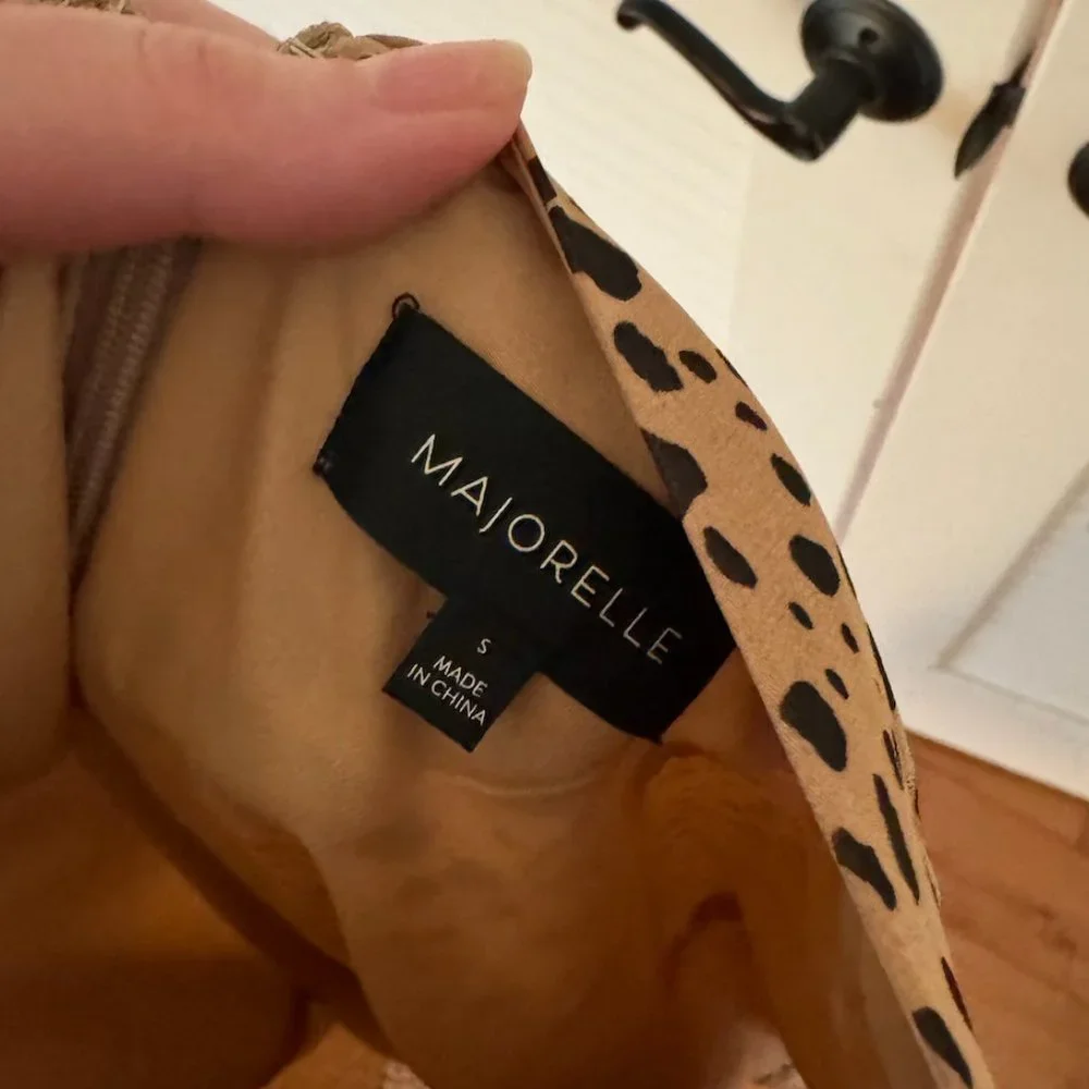 Majorelle Loreto Dress: Natural Leopard - Picture 2 of 4